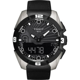 Watch strap Tissot T610035306 Leather Black 22mm